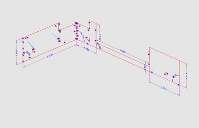 CAD drawing of splashback measurements